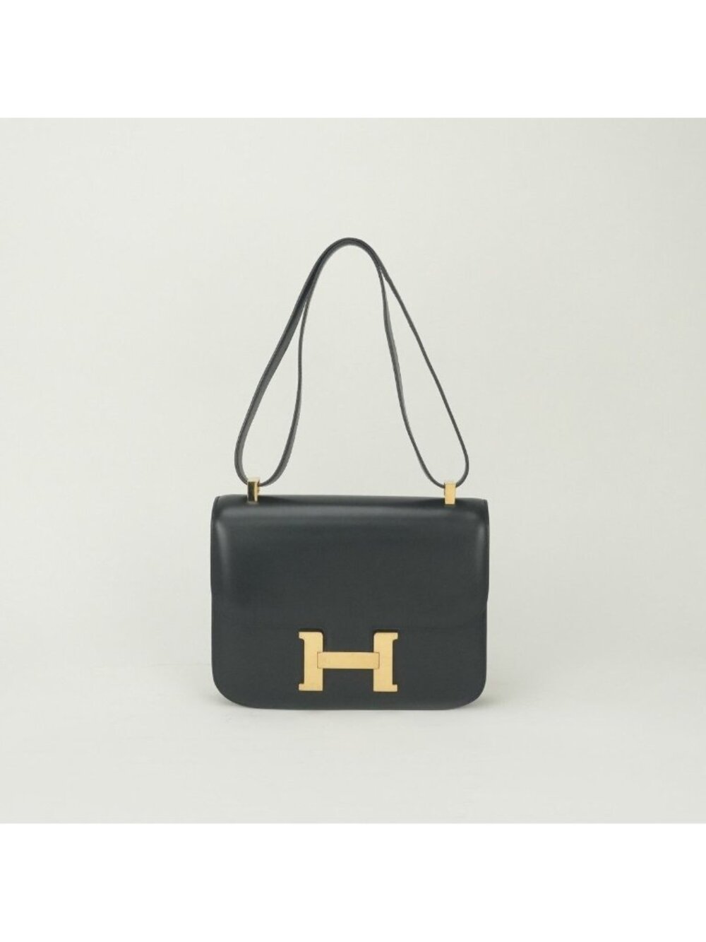Hermes Constance 23 Shoulder Bag Box Calf Noir Black Gold